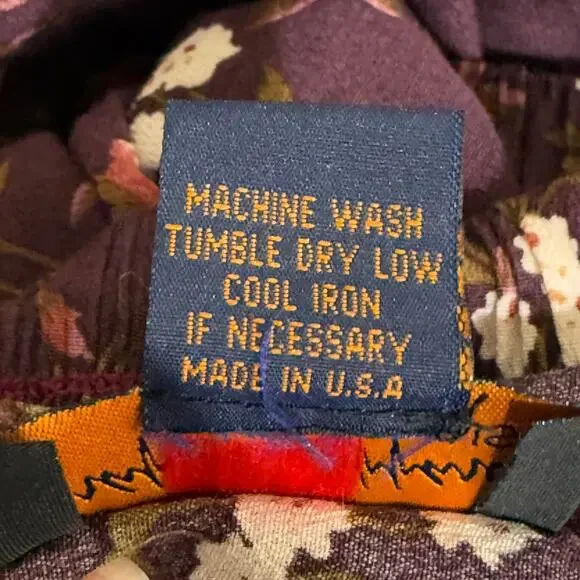 Vintage 90s Purple Floral Maxi Skirt Whimsigoth Cottage Prairie Fairy Grunge M - Picture 5 of 5